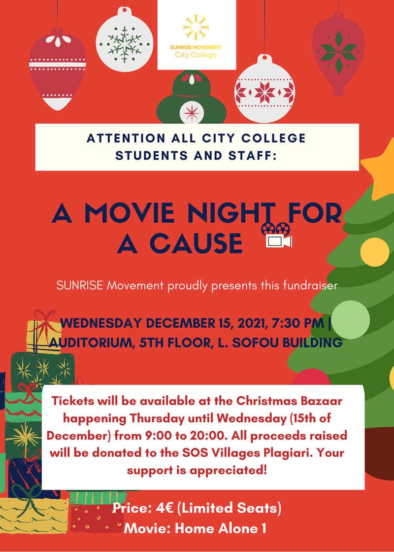 A Movie Night for a Cause by the Sunrise Movement
