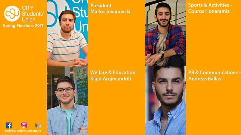 CITY Students' Union Elections results 2017-18