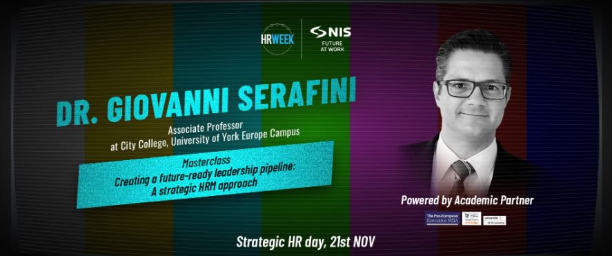 Masterclass by Dr Serafini on 'Creating a future-ready leadership pipeline: A strategic HRM approach' at HR WEEK 2022