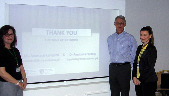 Dr Patsala and Ms. Lampreli with Regent’s Professor of Applied Linguistics Douglas Biber, Northern Arizona University