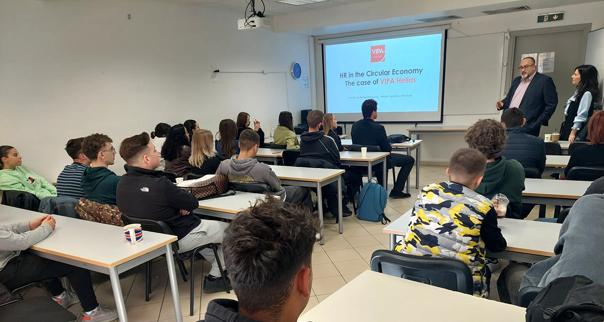 Presentation by VIPA Group, a global leader in recycling, for CITY College Business students